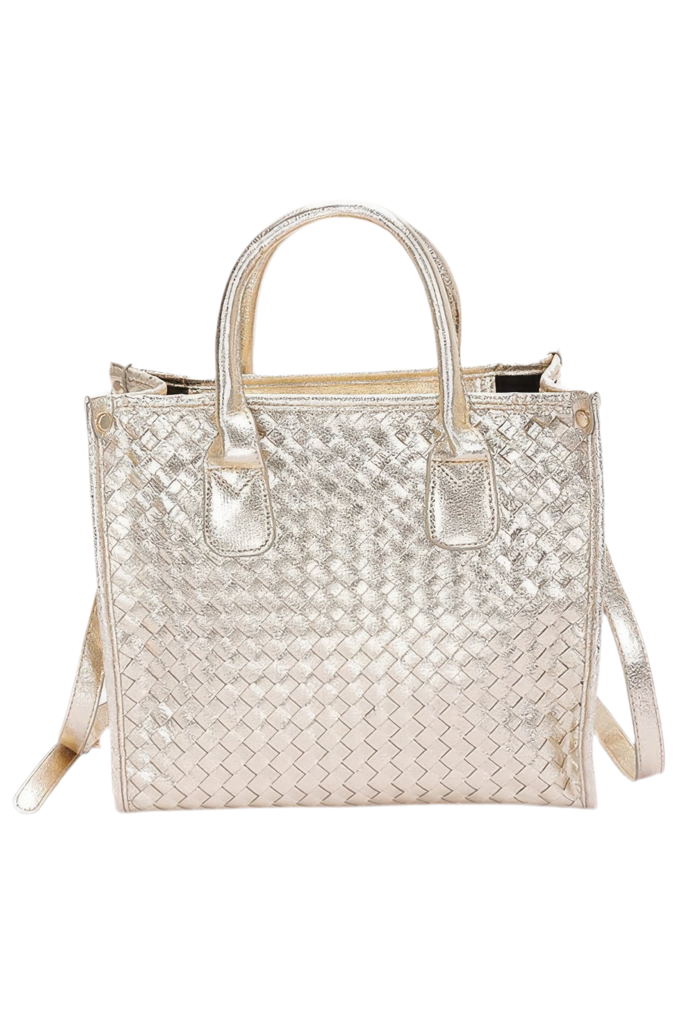 Metallic Braided Tote Bag