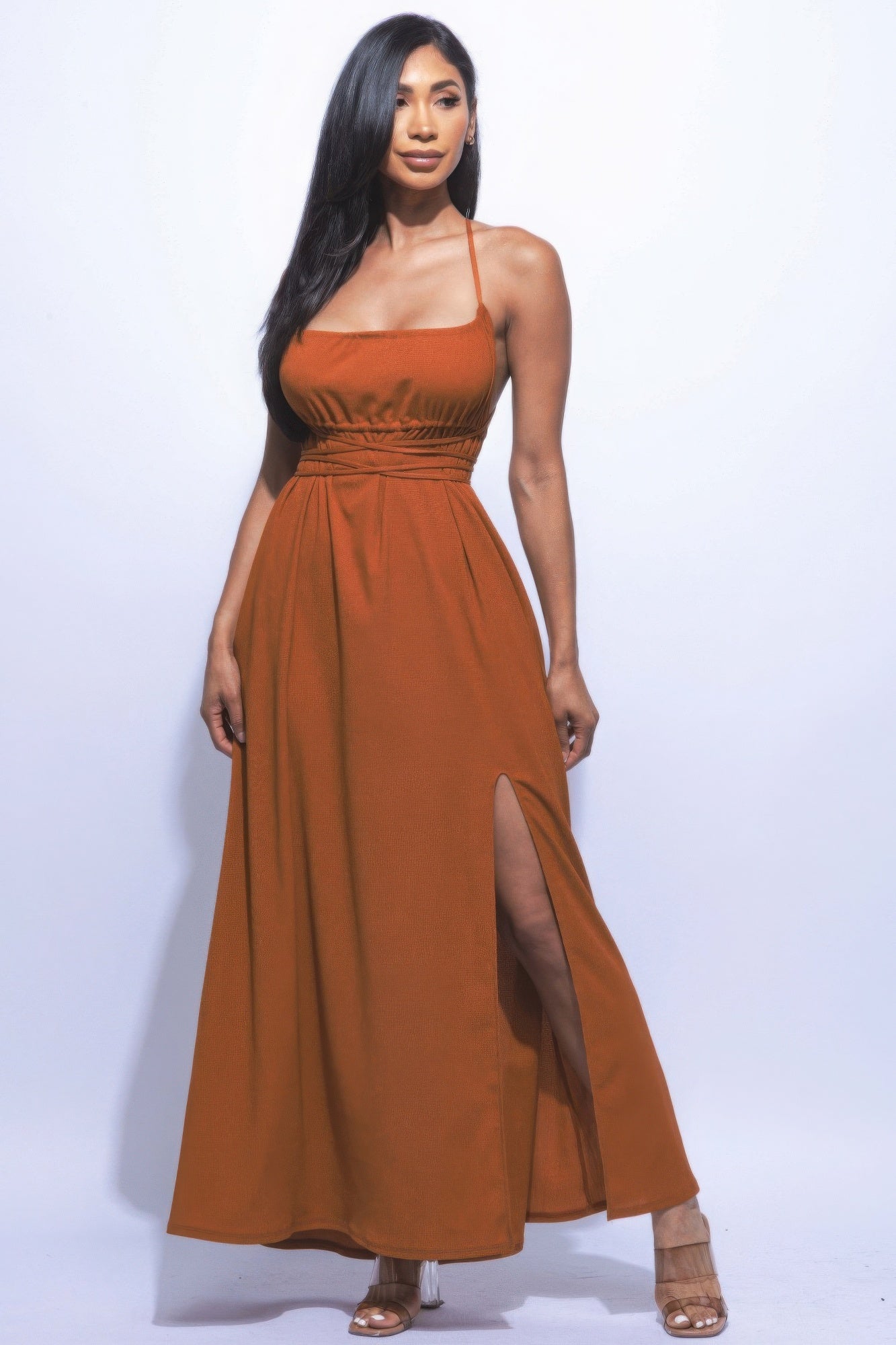 Side Slit Maxi Dress ~ 2 Colors
