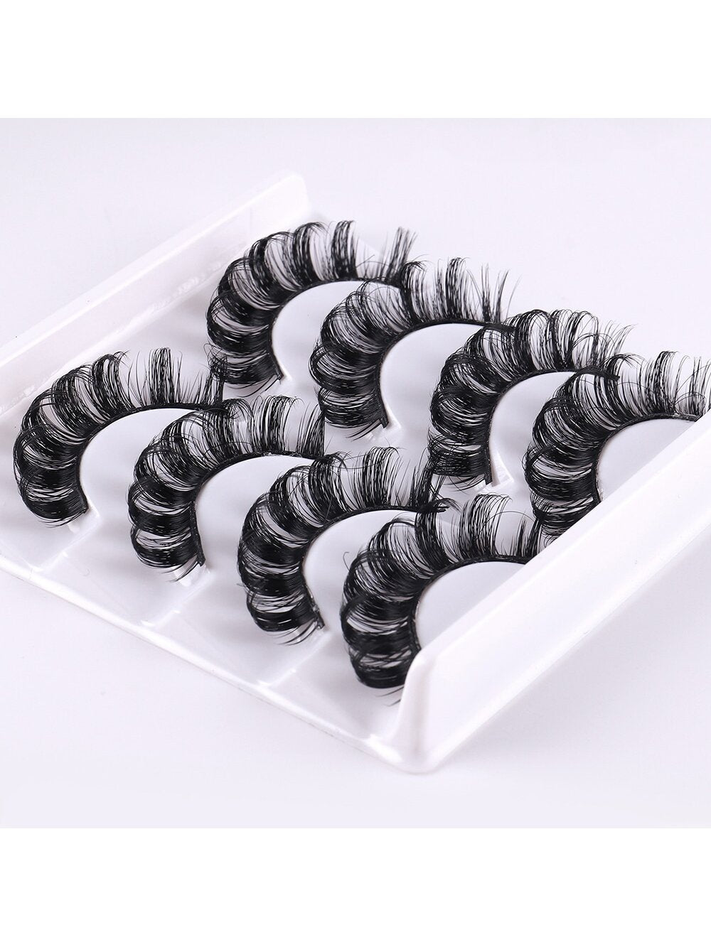 4 Pairs Russian Strip Fluffy 3D Mink Lashes