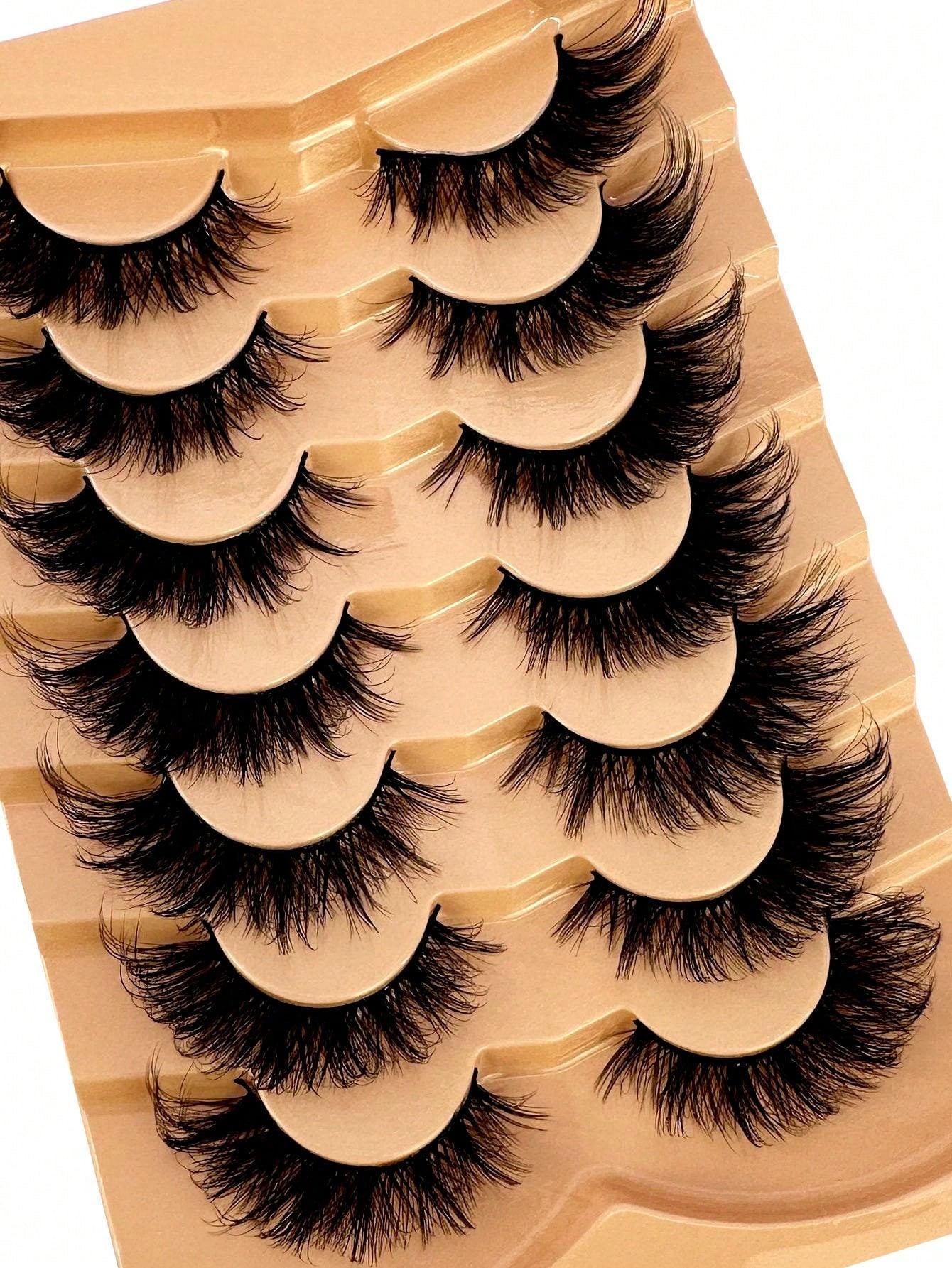 7 Pairs Cat Eye 3D Natural False